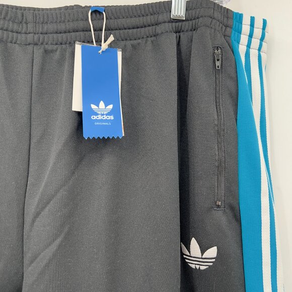 Adidas  Plus Originals 3-Stripes Track Pants Black & Blue Men’s 3XT NWT - Picture 2 of 9